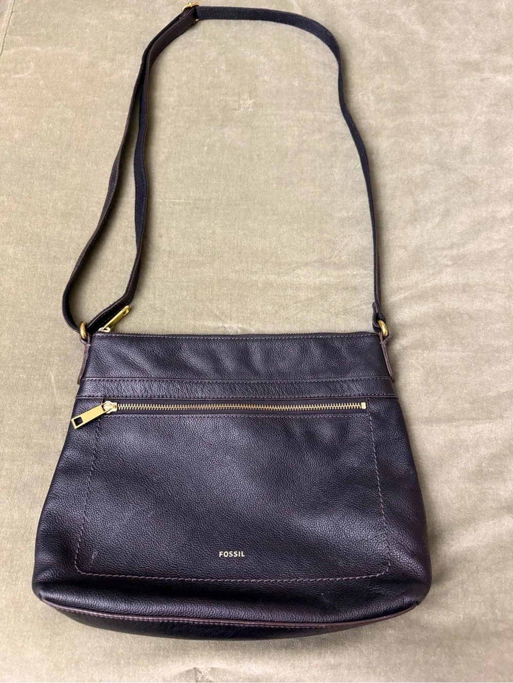 Fossil Felicity Black Leather Crossbody Bag #OSP